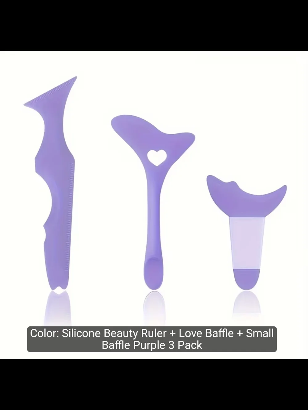 3 Pcs Makeup Tools Set - Lavender